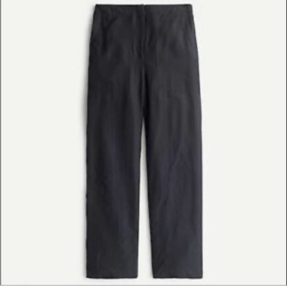 J. Crew Straight Leg Pants with Surplus Pockets 2 Black Office Career Minimalist